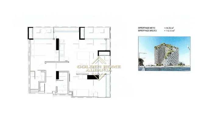 Tirane, shitet apartament , 113 m² (rruga Dritan Hoxha)