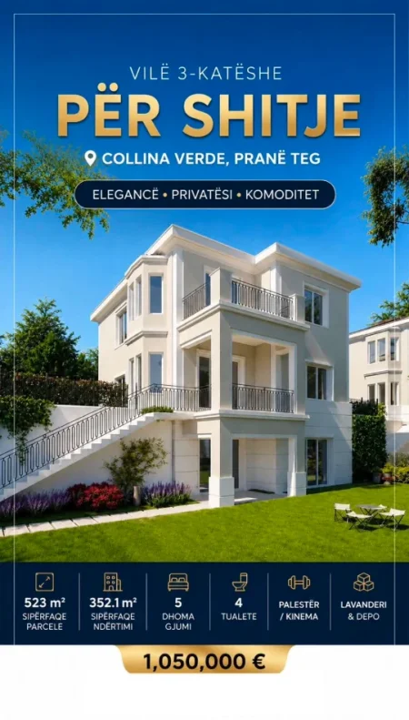 Tirane, shitet Vile Vile 3 Katshe , 523 m² 1.050.000 € (Collina Verde, Lunder)