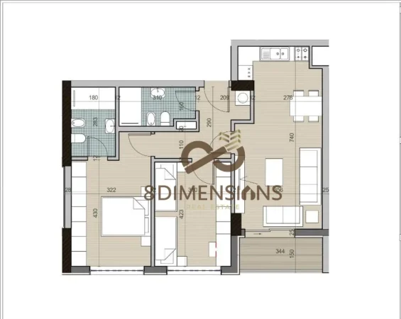 Tirane, shitet apartament 2+1+Ballkon Kati 3, 104 m² 125.000 € (QTU)