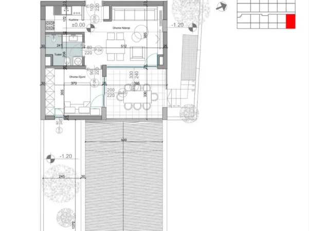 Durres, shitet apartament 1+1+Ballkon Kati 0, 131 m² 205.000 € (Turquoise Marina Rezidence, Hamallaj)