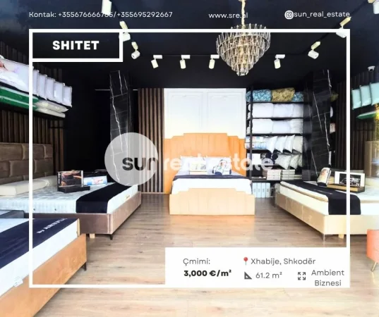 Shkoder, shitet ambjent biznesi Kati 0, 61 m² (XHABIJE)