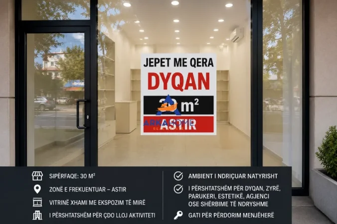 Tirane, jepet me qera dyqan Kati 0, 30 m² 340 € 