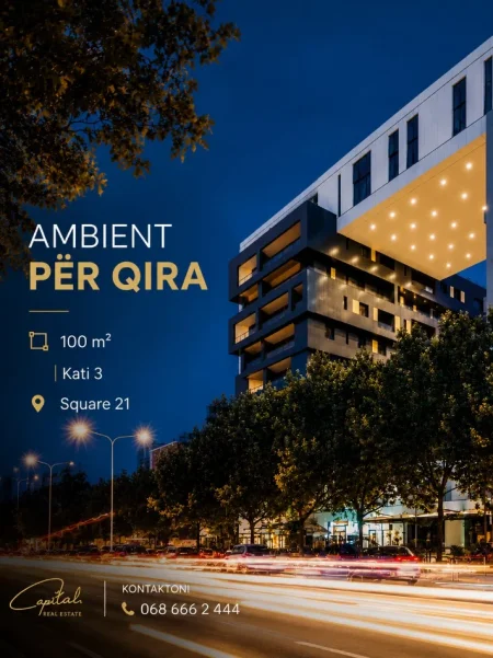 Tirane, jepet me qera zyre Kati 3, 100 m² 1.100 € (KOMPLEKSI SQUARE 21)