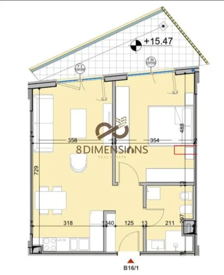 Tirane, shitet apartament 1+1+Ballkon Kati 4, 94 m² 248.040 € (Pranë restorantit Kapiten Mir Zoti - ID D829A-2)
