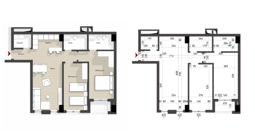 Tirane, shitet apartament 2+1 , 115 m² 172.350 € (Splendor Residence, Porcelan)