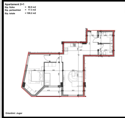 Tirane, shitet apartament 2+1+Aneks+Ballkon , 103 m² 108.200 € (paskuqan)