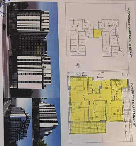 Tirane, shitet apartament 2+1+Ballkon Kati 6, 109 m² 120.043 € (Paskuqan)