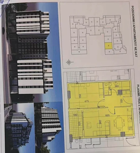 Tirane, shitet apartament 1+1+Ballkon Kati 6, 76 m² 87.918 € (Paskuqan)