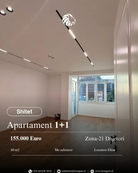 Tirane, shes apartament 1+1 , 60 m² 155.000 € 