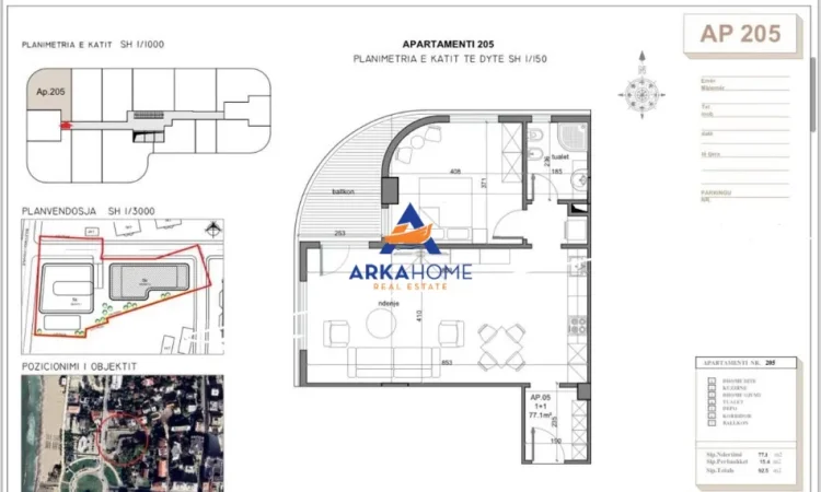 Durres, shitet apartament 1+1+Ballkon Kati 2, 92 m² 194.250 € (golem)