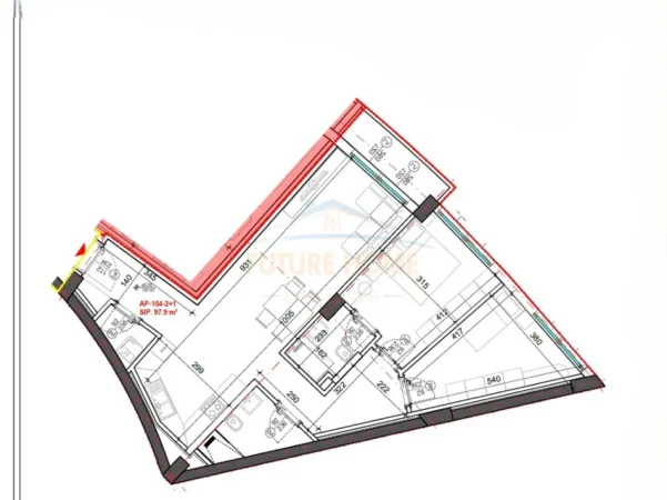 Tirane, shitet apartament 2+1 , 118 m² 180.000 € (KODRA E DJELLIT)