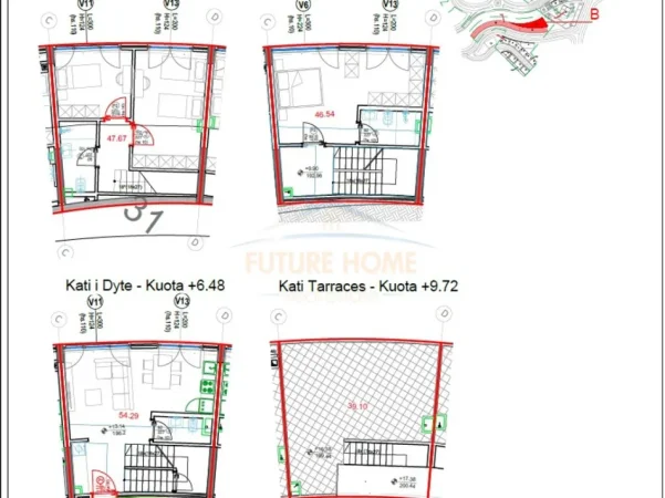 Tirane, shitet apartament Triplex 3+1 Kati 2, 198 m² 320.000 € (KODRA E DIELLIT)