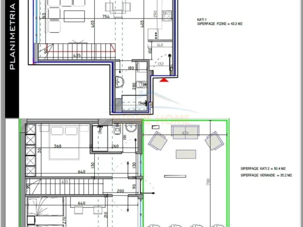 Tirane, shitet apartament Dublex Kati 1, 102 m² 240.000 € (KODRA E DIELLIT)