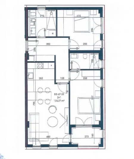 Vlore, shitet apartament 2+1 Kati 2, 125 m² 351.120 € (Dhermi [Palase)