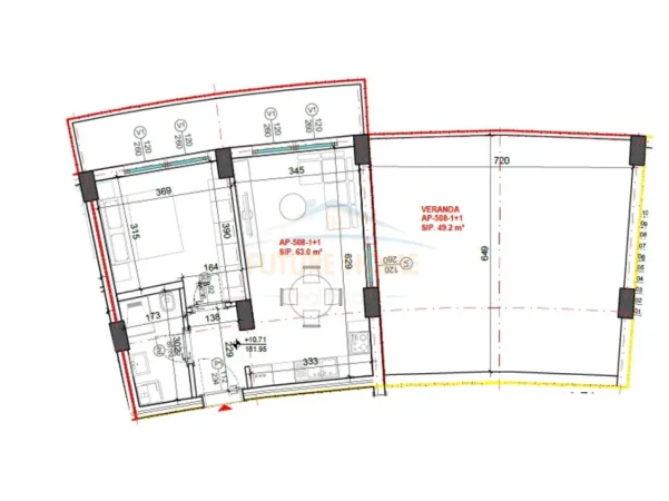 Tirane, shitet apartament 1+1 , 122 m² 173.000 € (KODRA E DIELLIT)