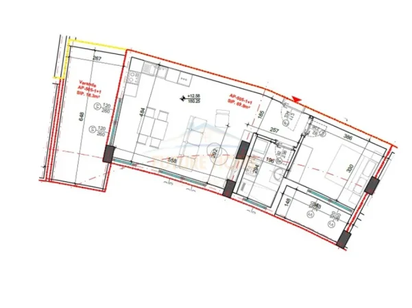 Tirane, shitet apartament 1+1 , 101 m² 160.000 € (KODRA E DIELLIT)