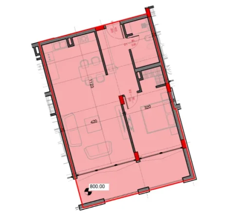 Himare, shitet apartament 1+1+Ballkon Kati 2, 116 m² 349.950 € (Jale)