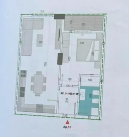 Tirane, shitet apartament 1+1 Kati 3, 69 m² 78.867 € (Paskuqan)