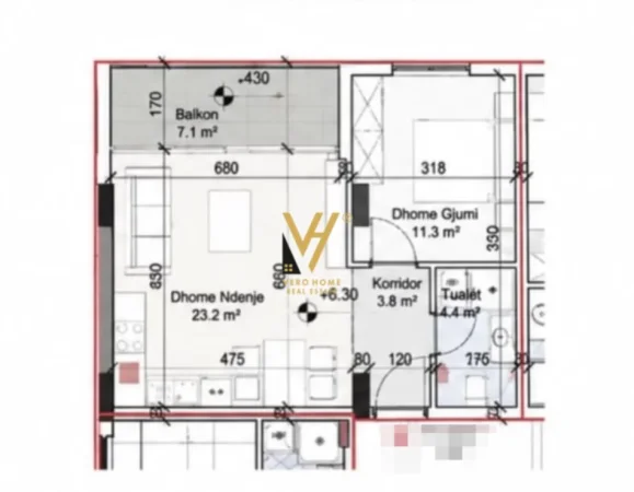 Durres, shitet apartament 1+1+Ballkon Kati 2, 64 m² 148.000 € (HAMALLAJ)