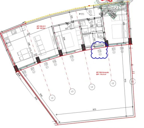 Tirane, shitet apartament 2+1 Kati 1, 103 m² 211.497 € (Kodra e Diellit)