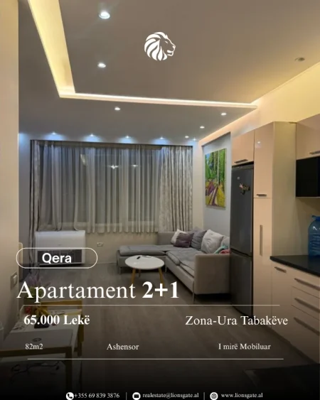 Tirane, jap me qera apartament 2+1 , 82 m² 650 € 
