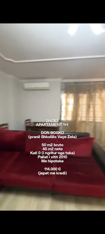 Tirane, shitet apartament 1+1 Kati 0, 50 m² 114.000 € (Shkolla Vace Zela Don Bosko)