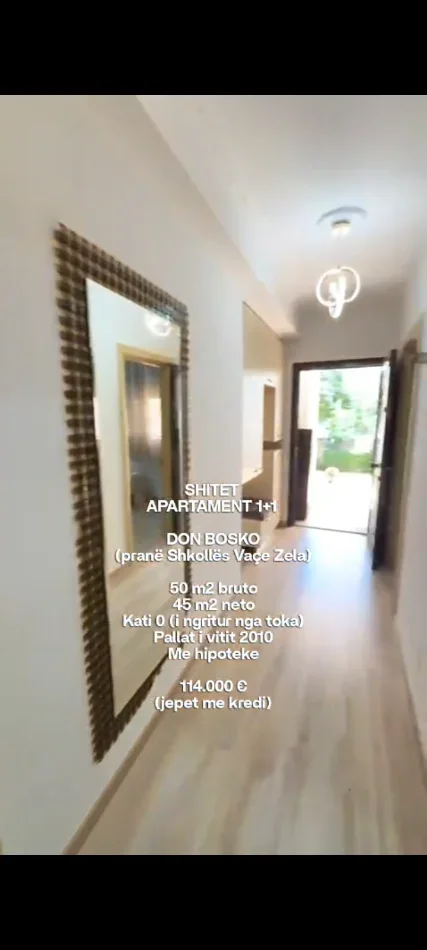 Tirane, shitet apartament 1+1 Kati 0, 50 m² 114.000 € (Shkolla Vace Zela Don Bosko)