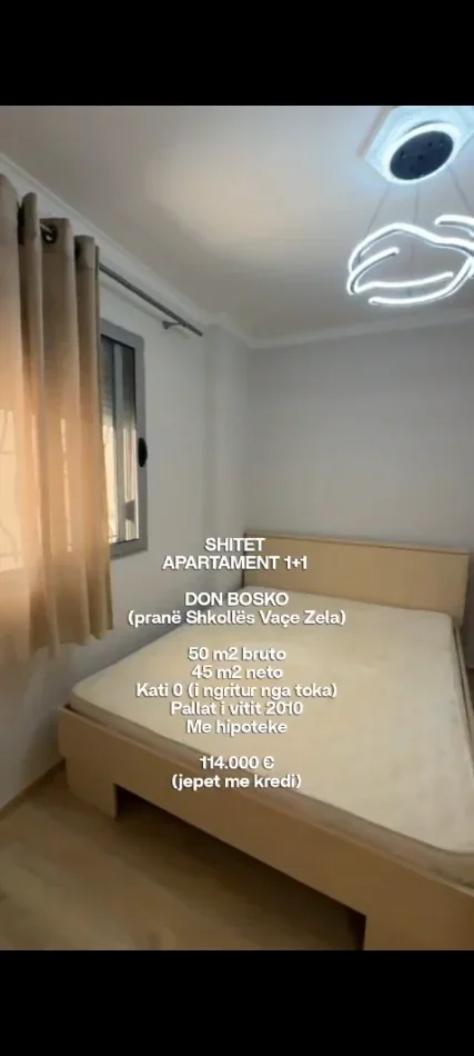 Tirane, shitet apartament 1+1 Kati 0, 50 m² 114.000 € (Shkolla Vace Zela Don Bosko)