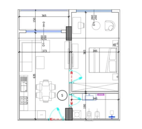 Durres, shitet apartament 1+1 Kati 2, 73 m² 80.652 € (Durres Golem)