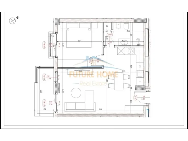 Mali Robit, shes apartament 1+1+Ballkon , 70 m² 120.581 € 