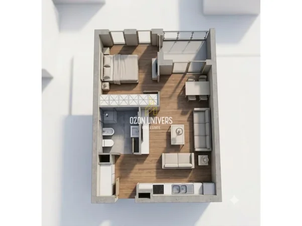 Tirane, shitet apartament 1+1+Ballkon Kati 6, 63 m² 47.108 € (Riviera Residence, Kamëz)