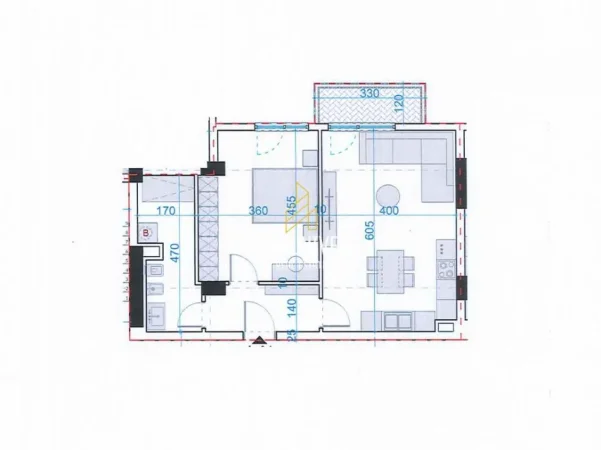 Tirane, shitet apartament 1+1+Ballkon , 74 m² 77.889 € (Kupa Shpk, Rruga Havzi Nela, Paskuqan)