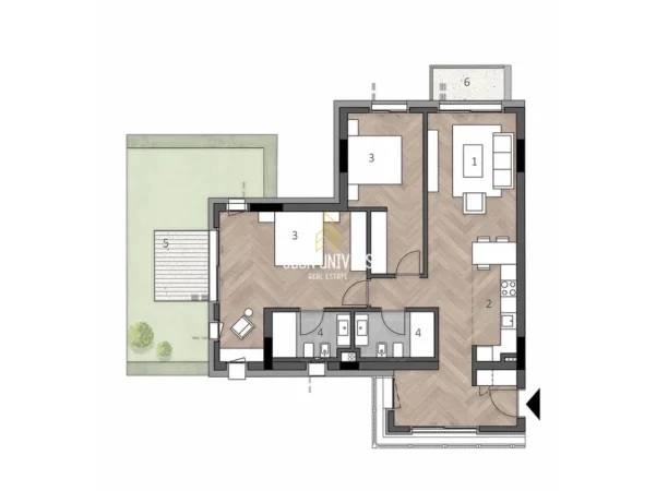 Vlore, shitet apartament 2+1+Ballkon Kati 3, 151 m² 660.000 € (Green Coast 2)