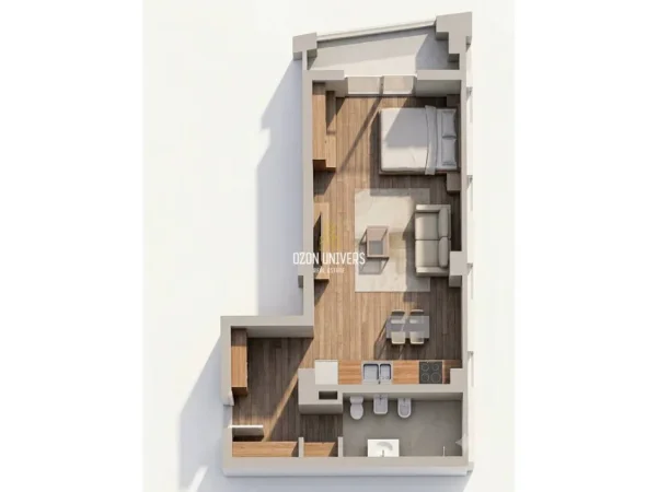 Tirane, shitet apartament 1+1 Kati 4, 65 m² 72.138 € (Rruga Demokracia, Paskuqan)