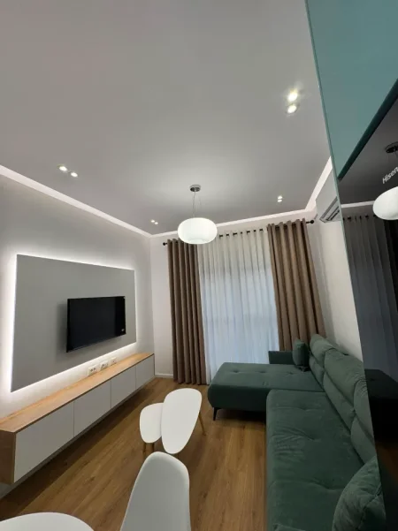 Tirane, jepet me qera apartament 1+1+Ballkon Kati 4, 50 m² (Rruga Pasho Hysa ,Rezidenca Kadiu)