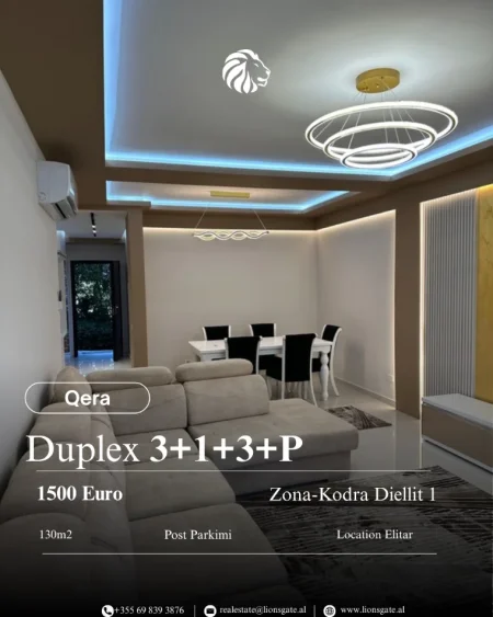 Tirane, jap me qera apartament duplex 3+1+Aneks+Ballkon , 130 m² 1.500 € 