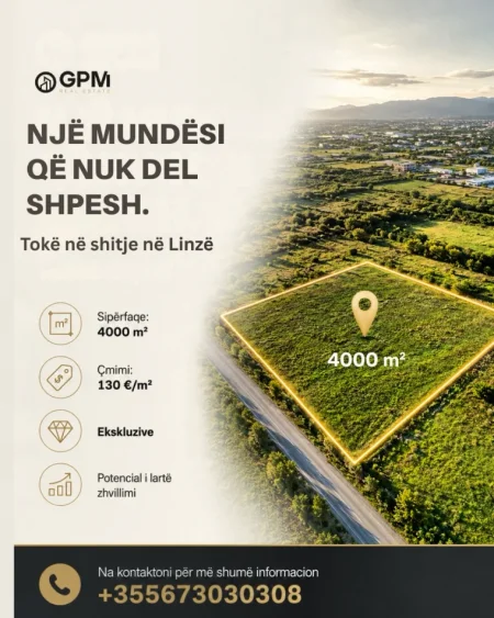 📍 Tokë në shitje në Linzë. Nëse po kërkon tokë me potencial real zhvillimi pranë Tiranës, kjo pronë në Linzë është një aset që meriton vëmendje.