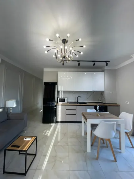 Tirane, jepet me qera apartament 1+1 Kati 7, 800 € (Kompleksi Olimpik)