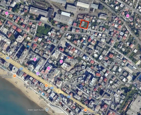 Durres, ankand truall ne bregdet , 1.000 m² 