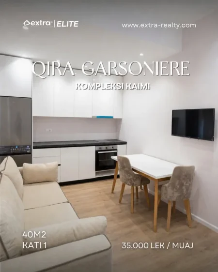 Tirane, jepet me qera apartament 1+1 Kati 0, 40 m² 350 € (Ali Dem, Kompleksi Kaimi)