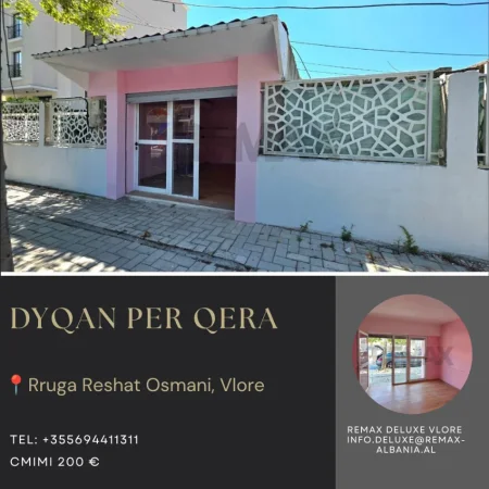 Vlore, jepet me qera dyqan Kati 0, 20 m² 200 € (Rruga Reshat Osmani, Vlore)