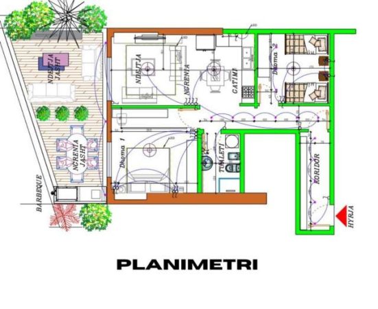 Tirane, shitet apartament 2+1 106 m² 1.500 Euro/m2 ne Rezidencen Kodra e Diellit 3