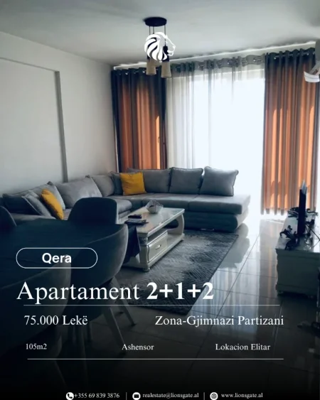 Tirane, jap me qera 2+1+Ballkon , 105 m² 750 € 