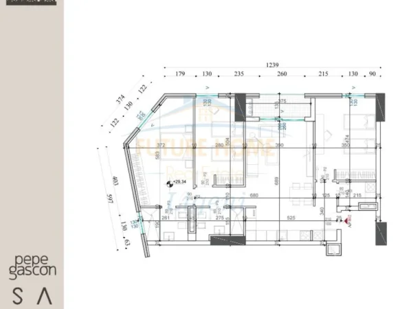 Tirane, shitet apartament 3+1 Kati 8, 144 m² 259.450 € (Zogu i zi)