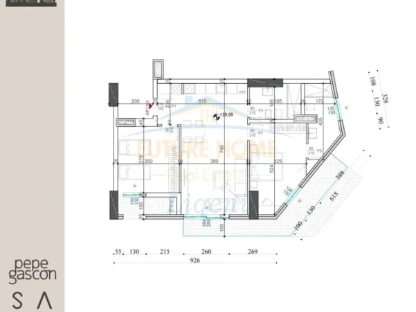 Tirane, shitet apartament 2+1 Kati 11, 131 m² 235.800 € (Shqiponja Square)