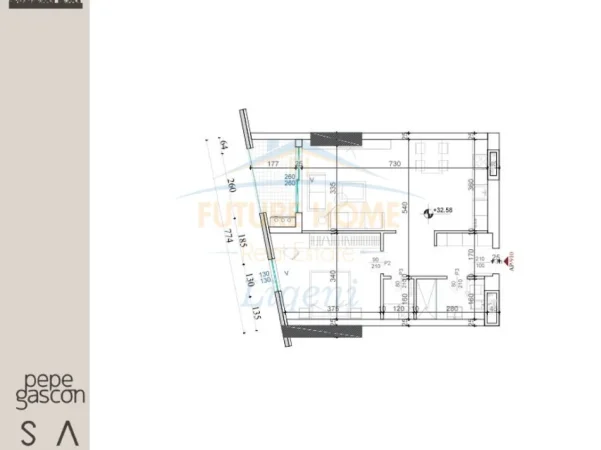 Tirane, shitet apartament 1+1+Aneks+Ballkon Kati 8, 85 m² 153.400 € (Zogu i Zi)
