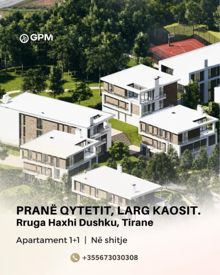 Apartament 1+1 në shitje pranë TEG, në një rezidencë të re banimi.