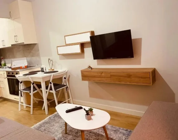 Tirane, jepet me qera apartament 1+1 Kati 2, 58 m² 650 € (Pran Ring Center)
