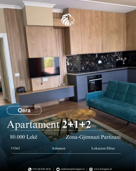 Tirane, jap me qera apartament 2+1+Aneks+Ballkon , 115 m² 800 € 