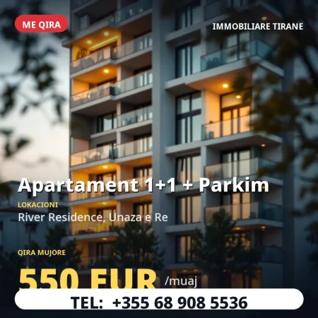 Tirane, jepet me qera apartament 1+1 Kati 6, 54 m² 550 € (Astir)
